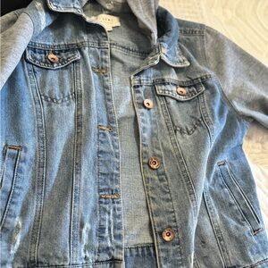 Small Ci Sono Blue Jean Jacket with Gray Sleeves